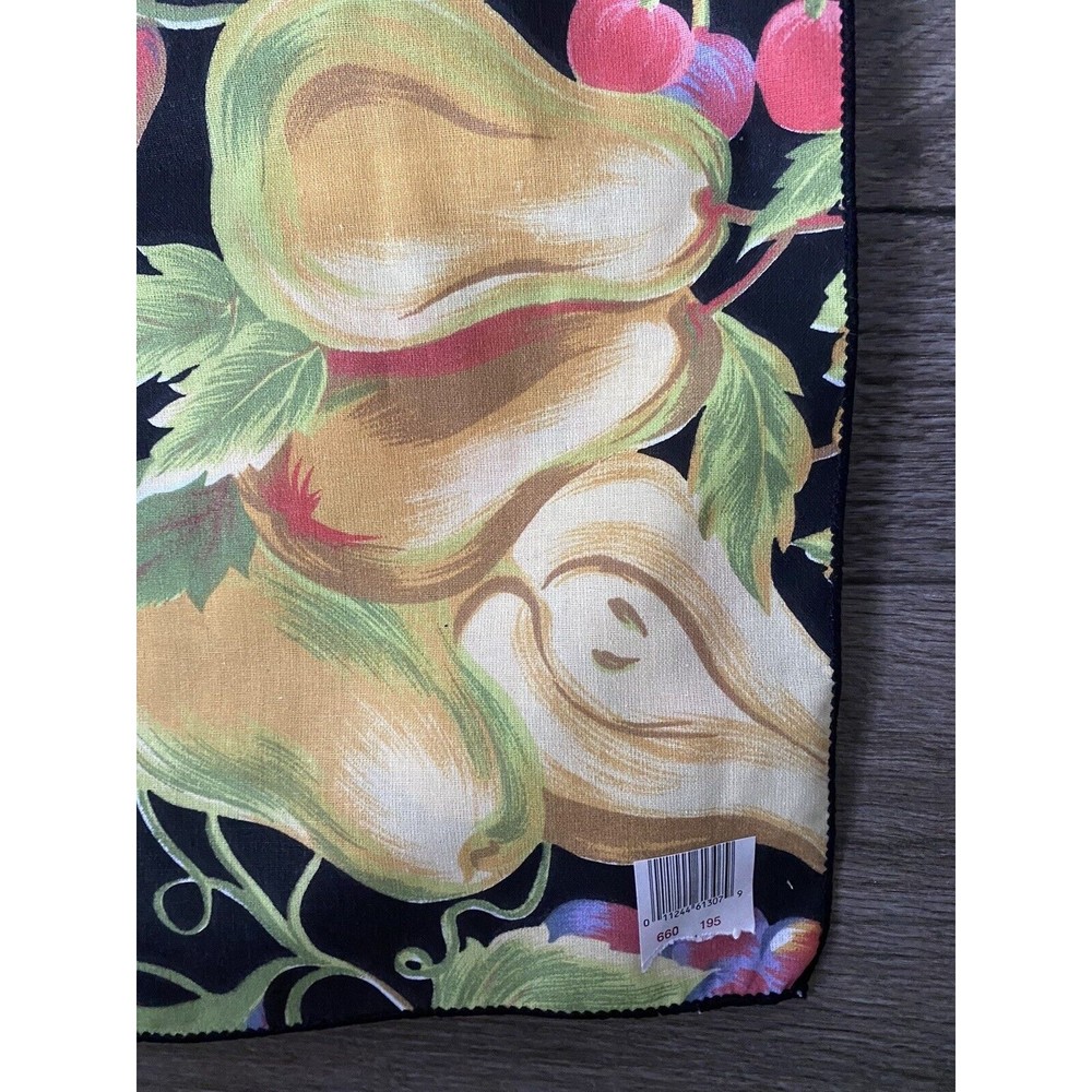 NWT Lee Jay Floral Fruit Set Of 6 Dinner Table Placemat Napkins - Picture 3 of 5